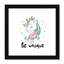 «Be Unique», impression sur papier licorne-47848668-47848661