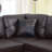 Sectional Sofa Set, Faux Leather Sofa with Free Storage Ottoman-1004977503-1004977502