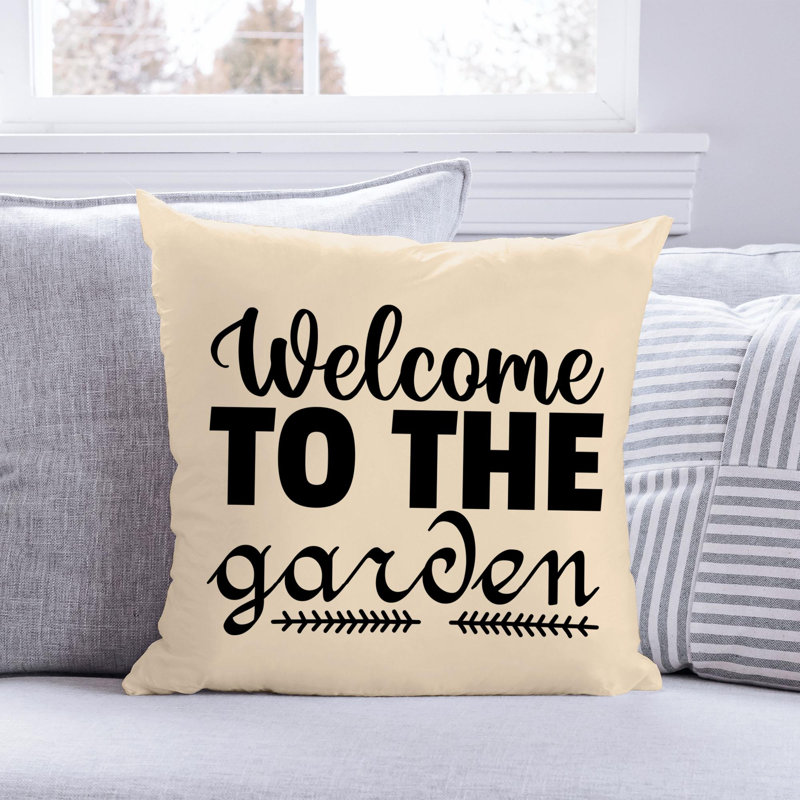 Citation amusante «Garden Lover 550» - Coussin décoratif inclus, H 14 po x l 14 po