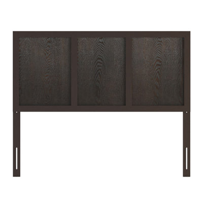 Raima Paneled Solid Wood Adjustable Headboard for Universal Metal Bed Frames