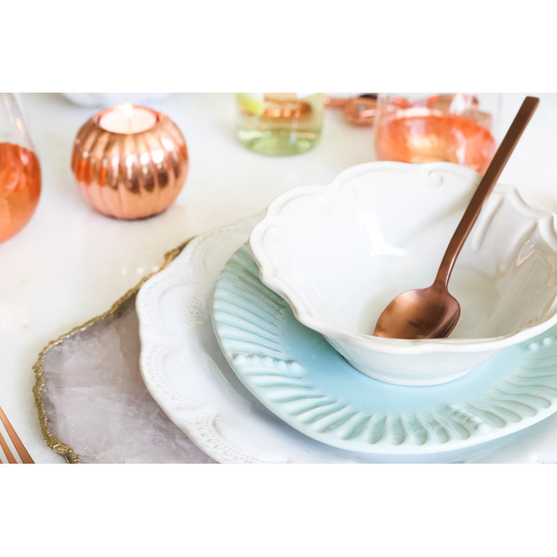 Incanto Handmade Stoneware Dinner Plate, White