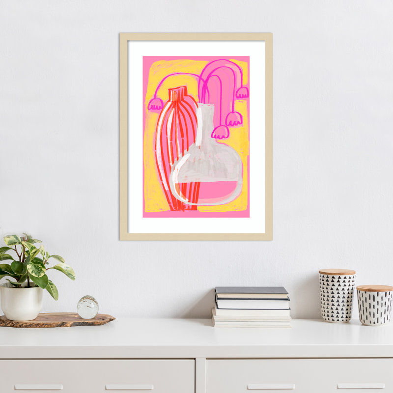 «Galya Neon Still Life No 5» par Treechild, impression sur bois encadrée, H 25 po x l 19 po, Brun