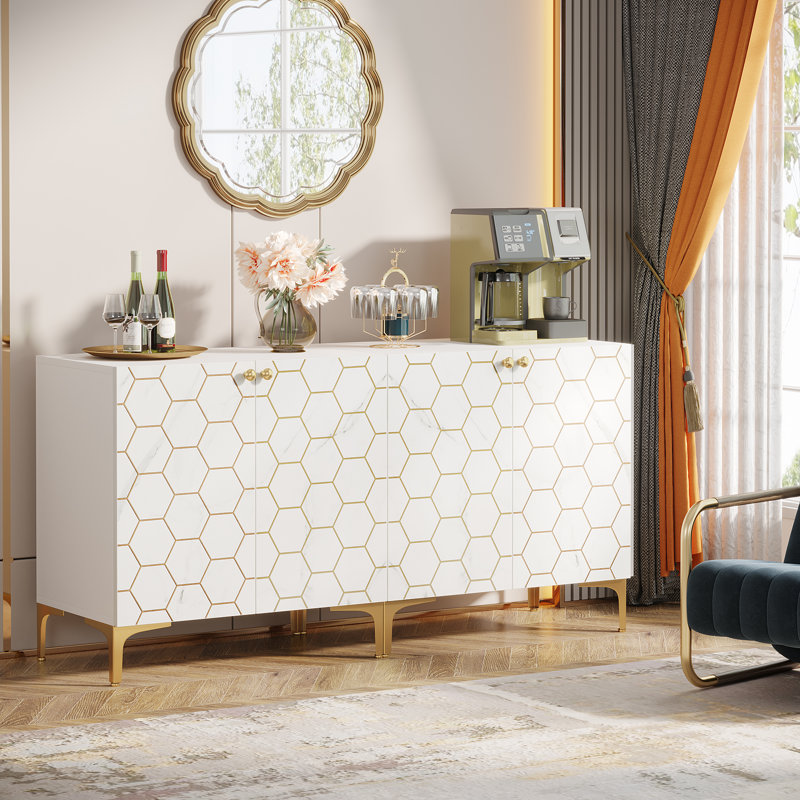 Buffet de 63 po Doukala, Blanc