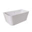 Baignoire autoportante rectangulaire CASAINC 55 po en acrylique blanc avec bonde centrale
