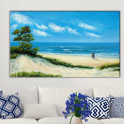 « painted beach », reproduction de photo sur toile tendue
