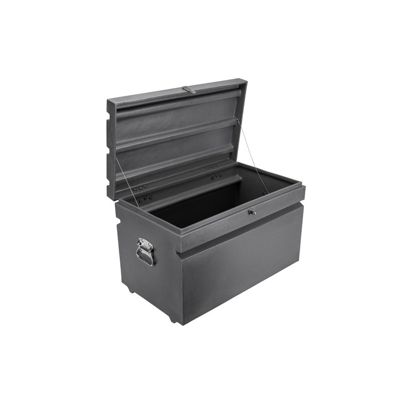 Latitude Run® Tack Trunk Storage Box with Accessory Trays, Gray