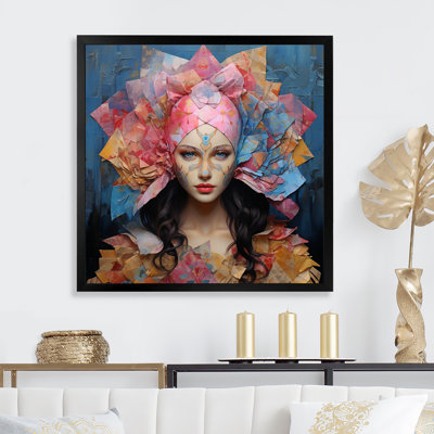 «Floral Butterfly Charm Woman Portrait I», photographie de mode, art mural