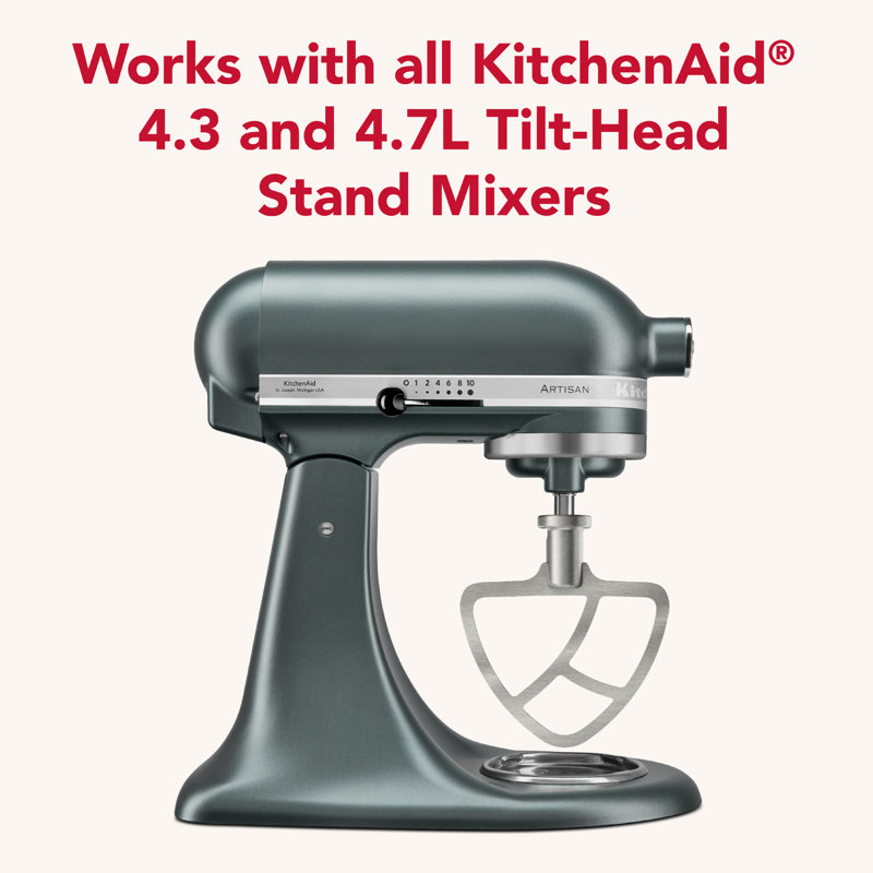 Batteur plat KitchenAid en acier inoxydable
