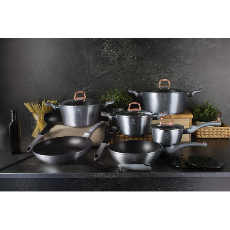 Non-Stick Aluminum Cookware Set, Silver