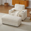 Fauteuil inclinable simple en velours côtelé, 42,5 po avec coussin de dossier, porte-gobelet, repose-pieds de rangement, canapé de salon confortable et profond-1428141103