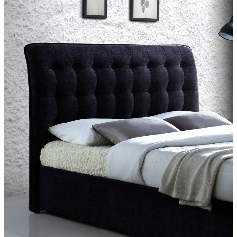 Midtown Upholstered Bed, Dark Grey, Double (4'6)