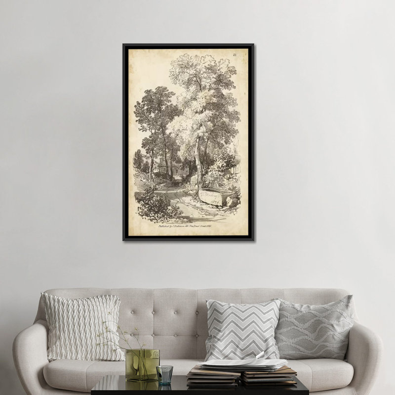 «Noble Tree I» par J.D. Harding - Impression sur toile tendue sur châssis, H 26 po x l 18 po x P 1,5 po, Pas de tapis