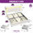 LED Adjustable Velvet Upholstered Headboard Bed Frame With 4 Storage Drawers And USB Ports-409339810-409645850