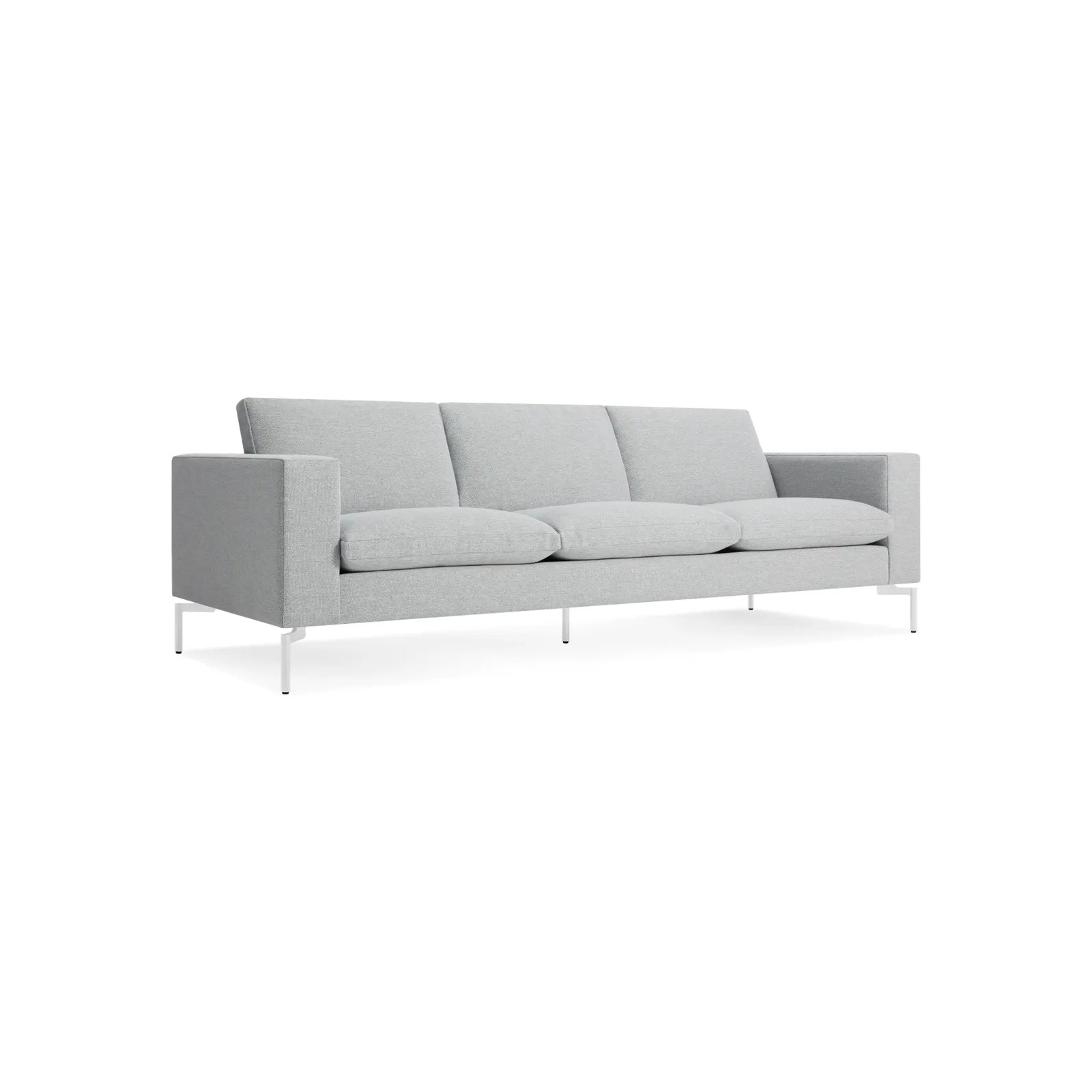 New Standard Upholstered Sofa, White, 32" H x 92" W x 35" D, Maharam Mode in Intaglio Crossweave