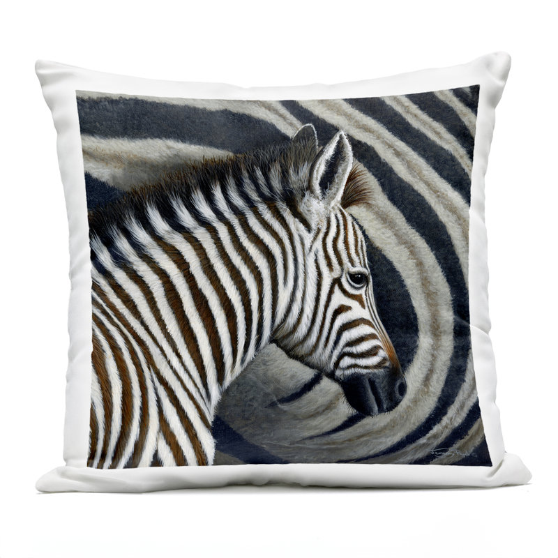 Keeping Close Zebra Stripes Outdoor Printed Pillow design by Jeremy Paul