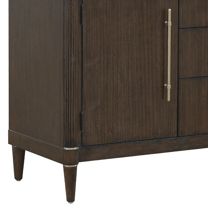 Buffet 2 portes avec tiroirs de rangement en verre Herrick Reinaldo