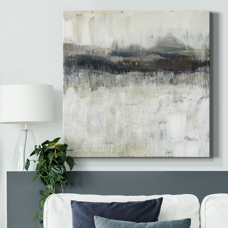 «Neutral Horizon Line II», toile tendue avec châssis de qualité supérieure - prête à être accrochée