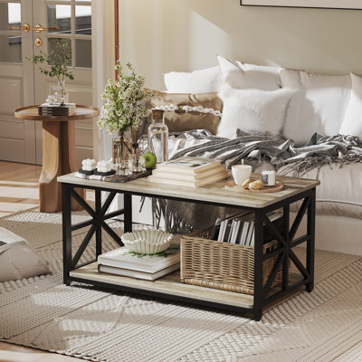 Solid Wood Coffee Table with Storage