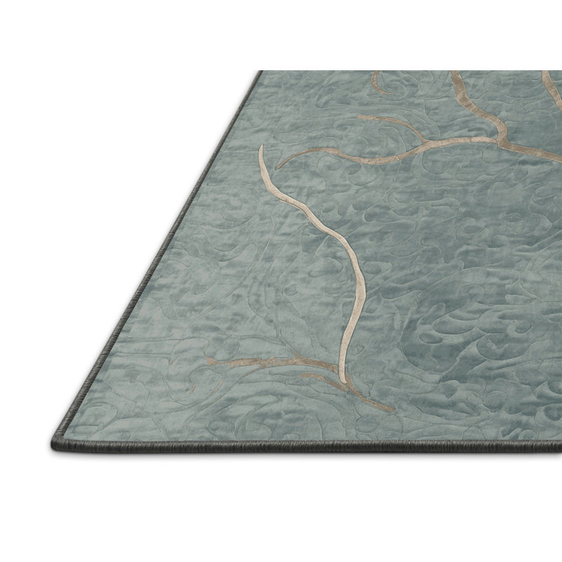 Tapis gris soyeux et moelleux, Tapis de couloir 2 pi x 4 pi