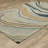 Renli Hand-made Wool Abstract Waves Grey/ Blue Area Rug-707782906