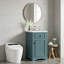 Meuble-lavabo de salle de bain avec lavabo en céramique, porte à fermeture douce et support de rangement-571505604