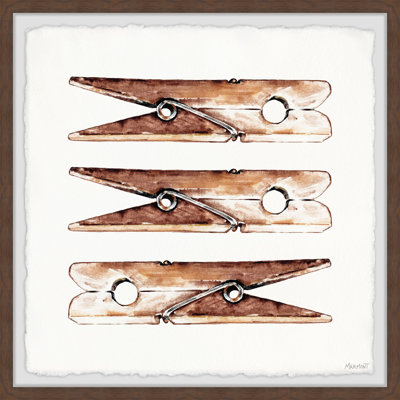 Wooden Clothespin by Ansel Adams - 1 Piece Single Picture Frame Painting