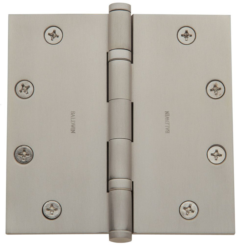 5" H x 5" W Ball Bearing Single Door Hinge, No, Satin Black