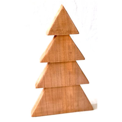 Wood 4 Tier Tree Christmas Decor