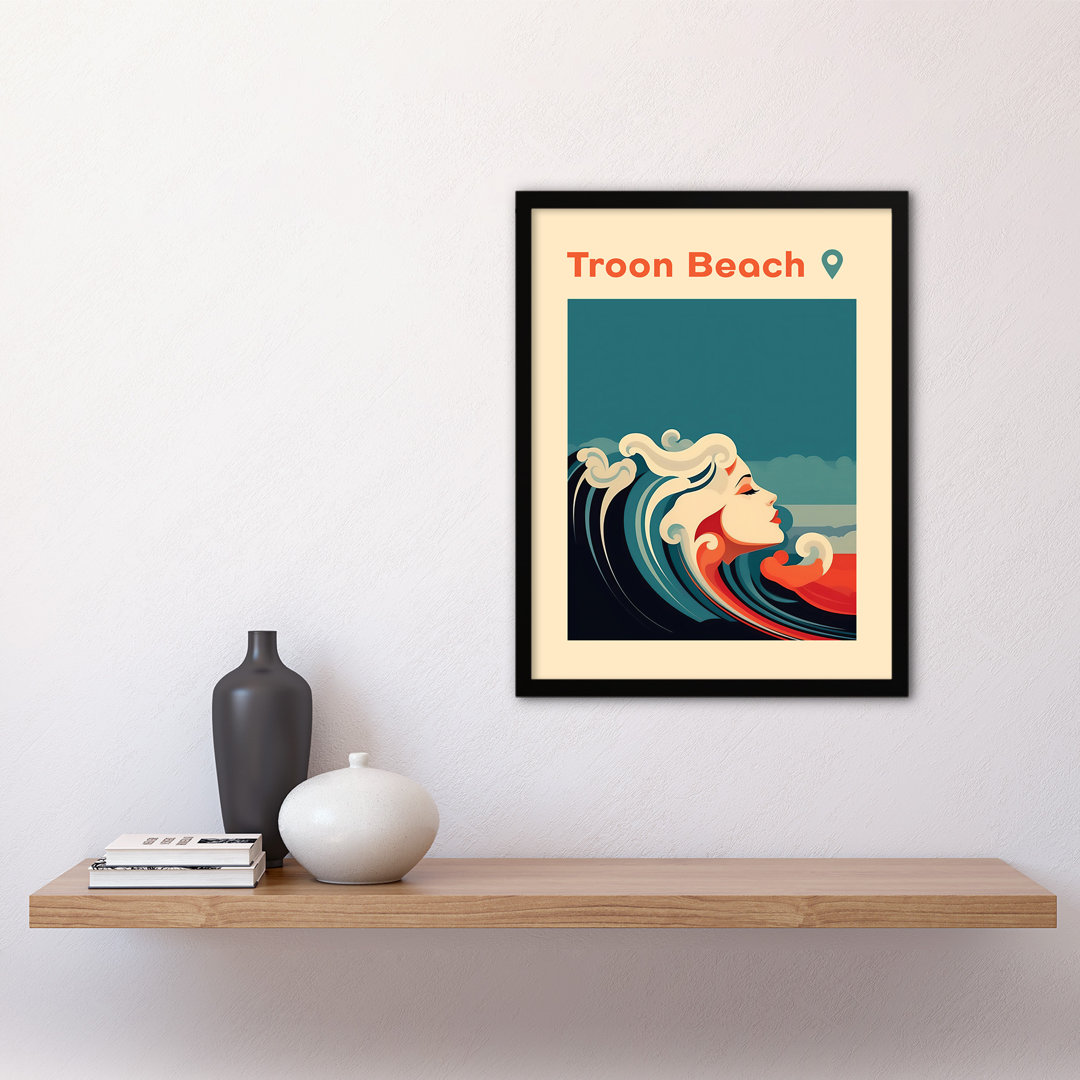 Erskine The Seaside Calls Troon Beach Scotland UK Modern Waves Sea Siren - Single Picture Frame Print