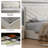 Full Size Upholstered Lift-Up Storage Platform Bed with Chevron Padded Headboard, No Box Spring Required Hydraulic Storage Bed-1906131481-1906131554