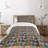 Ambesonne Tattoo Bedspread Set Colorful Cats Multicolor-105337467