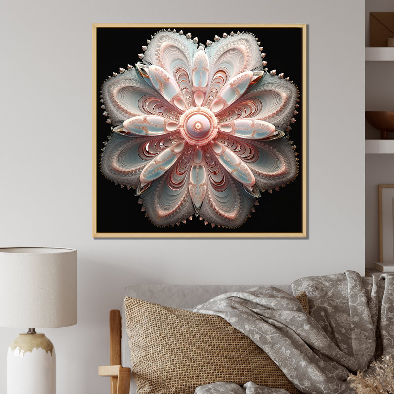 Edmund sur toile, H 36 po x l 36 po, Cadre naturel flottant