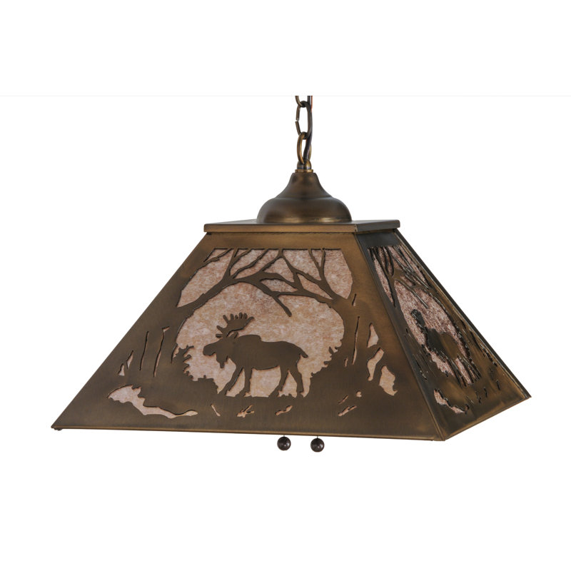 Luminaire suspendu conique unique à 2 lumières