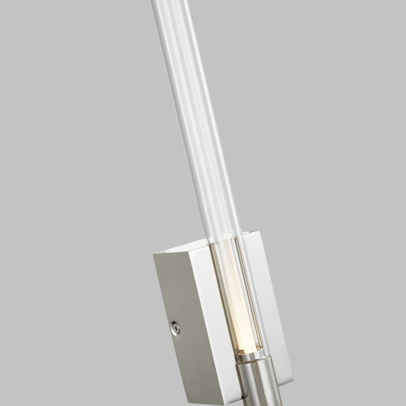 Phobos 1 - Light LED Armed Sconce, Polished Nickel