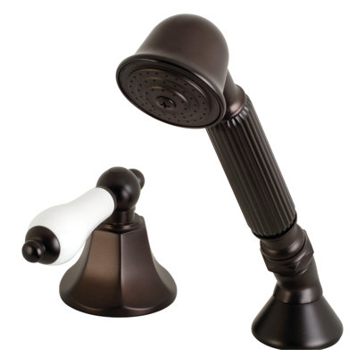 Kingston Brass Deck Mount Hand Shower with Diverter for Roman Tub Faucet