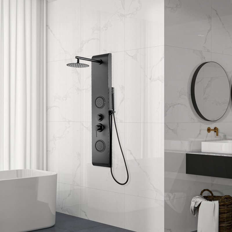 45" Shower Panel with Fixed Shower Head