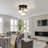 Clear Crystal Semi Flush Mount Ceiling Light - 3-Light Fixture For Kitchen, Foyer, Hallway, Bedroom, And Bathroom-809804594