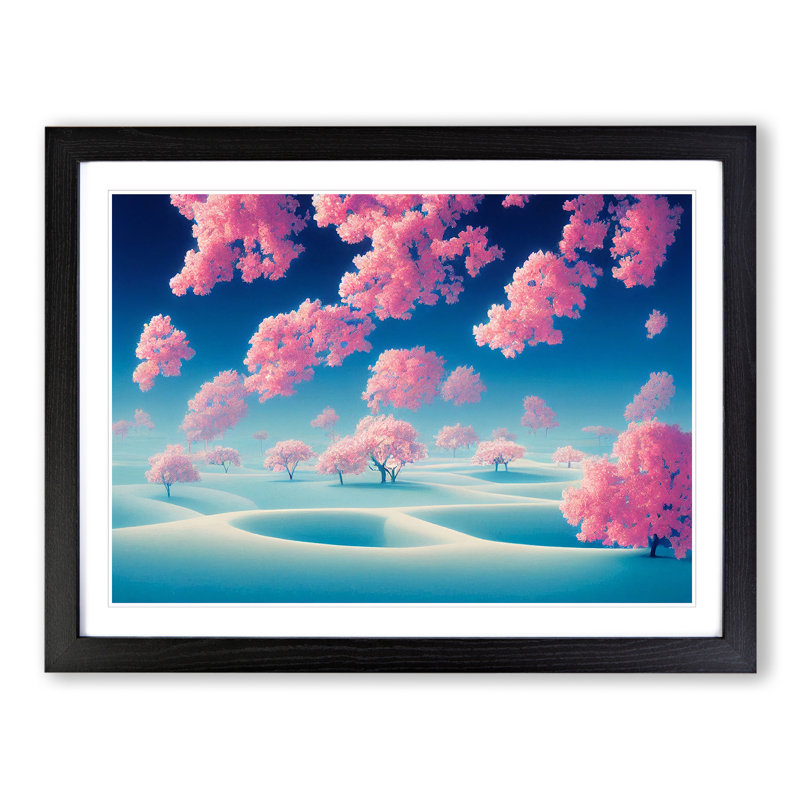 Magnetic Spring Forest - Framed Print, Black, 46cm H x 64cm W x 2cm D