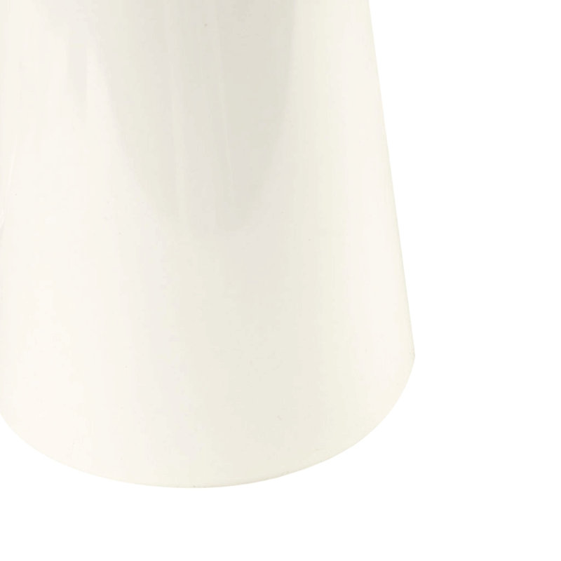 Triangular Ceramic And Wood Table Lamp