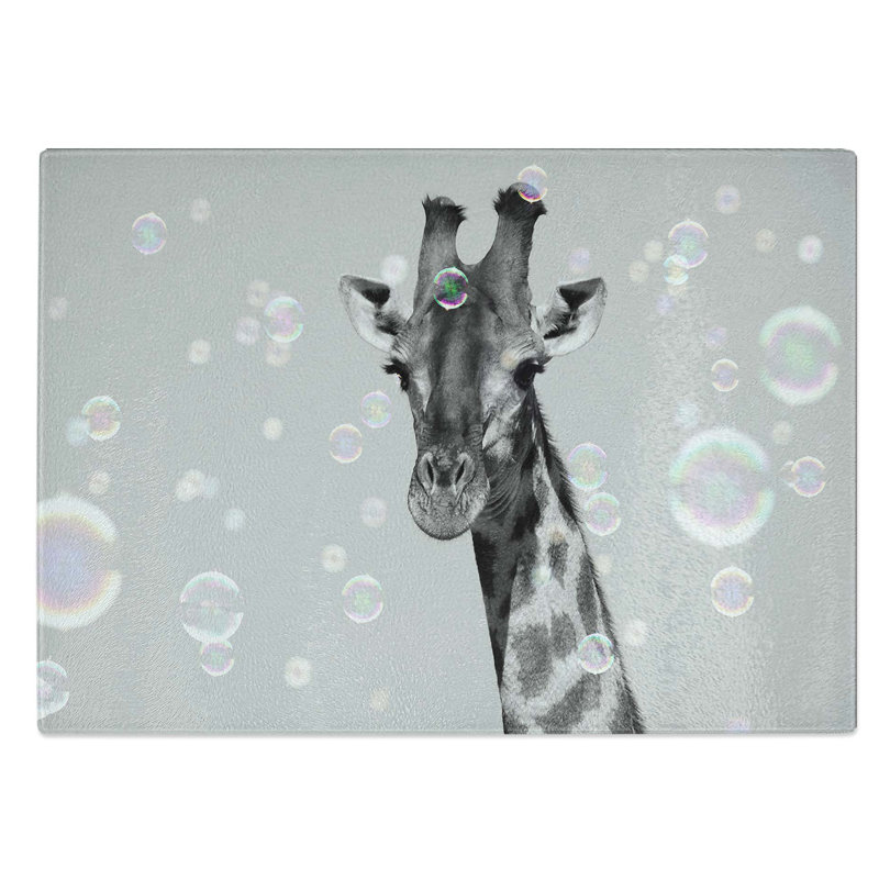 Glass Giraffe Through The Bubbles Chopping Board, 28.5 cm W x 20 cm L