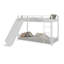 Lit superposé simple robuste en métal avec glissade - Conception peu encombrante pour les enfants et les adolescents, cadre durable pour jouer et dormir, assemblage facile