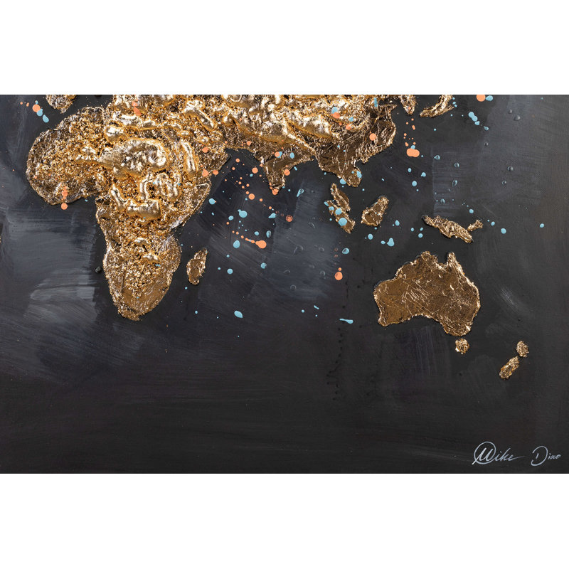 Travel around the world acrylic painting