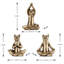 Ensemble de 3 figurines de yoga
