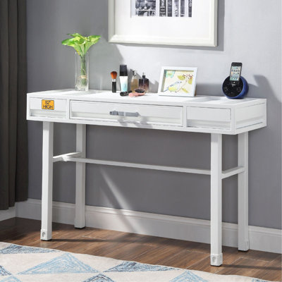 Bureau de coiffeuse en métal avec un tiroir