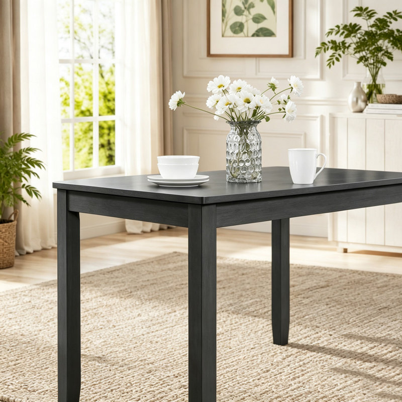 45.5-Inch Rectangular Dining Table, Gray