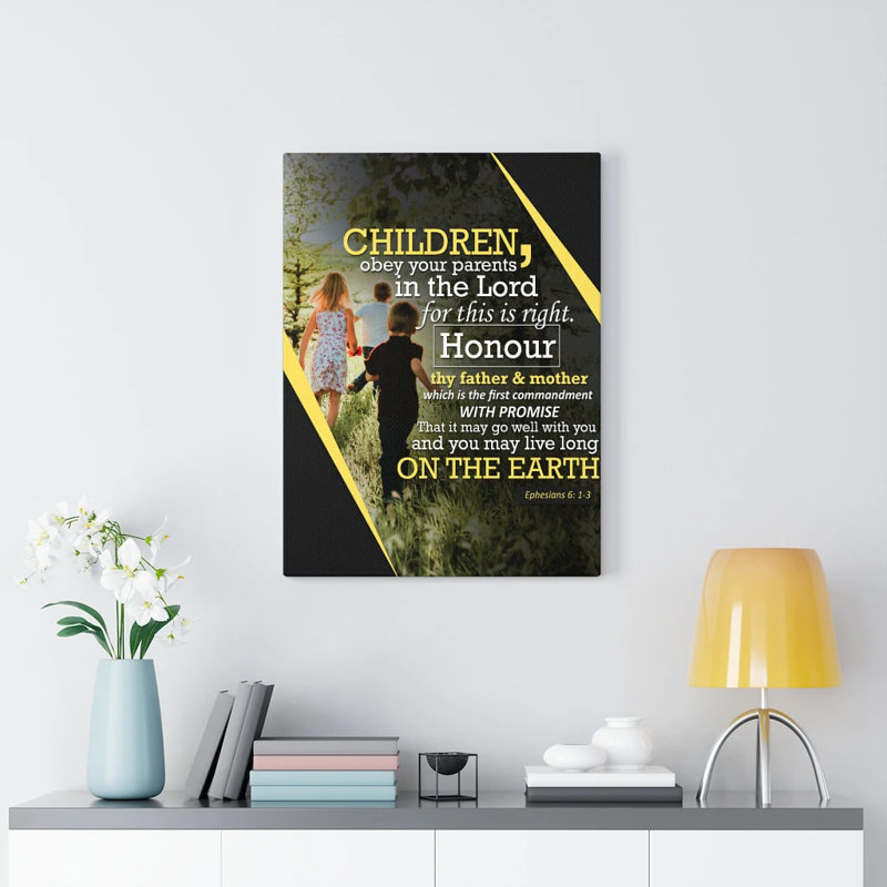 Obey Your Parents - Impression sur toile tendue, H 24 po x l 18 po x P 1,25 po