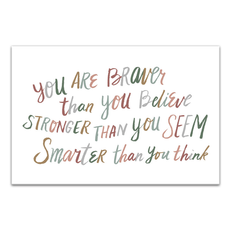 You Are Brave Canvas Print, 16" H x 24" W