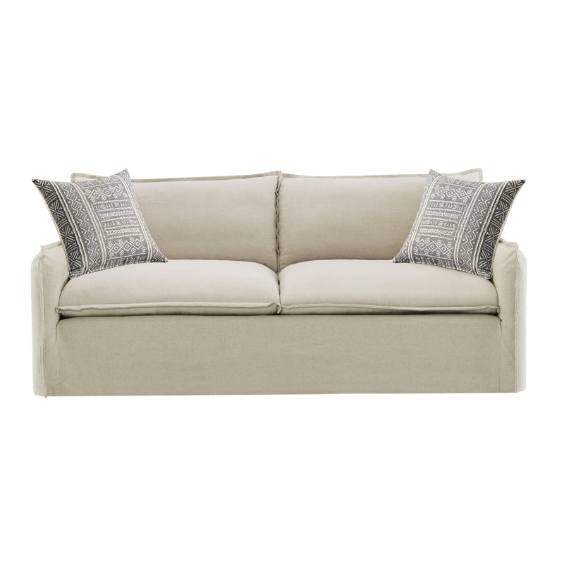 Élégant lin beige avec structure intérieure et 2 coussins complémentaires - Améliorez le style de votre maison