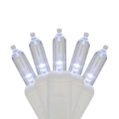 Steady 50 Light White Wire LED String Lights (End to End Connectable)