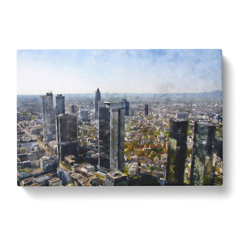 Frankfurt Skyline Vol.1 - Wrapped Canvas Painting, 50cm H x 76cm W x 3cm D
